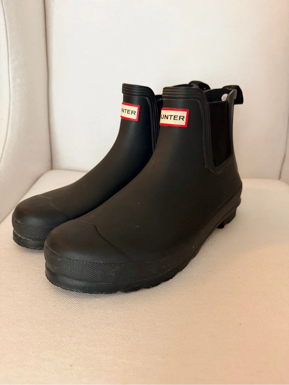 Hunter Black Short Chelsea Rain Boots